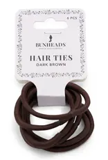 BUNHEAD SIMPLE HAIR TIES 6 PCS DARK BROWN (BH1510)