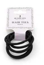 BUNHEAD SIMPLE HAIR TIES 6 PCS BLACK (BH1511)