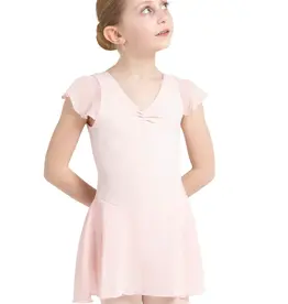 CAPEZIO FLUTTER SLEEVE  DRESS - GIRLS  (11305C)