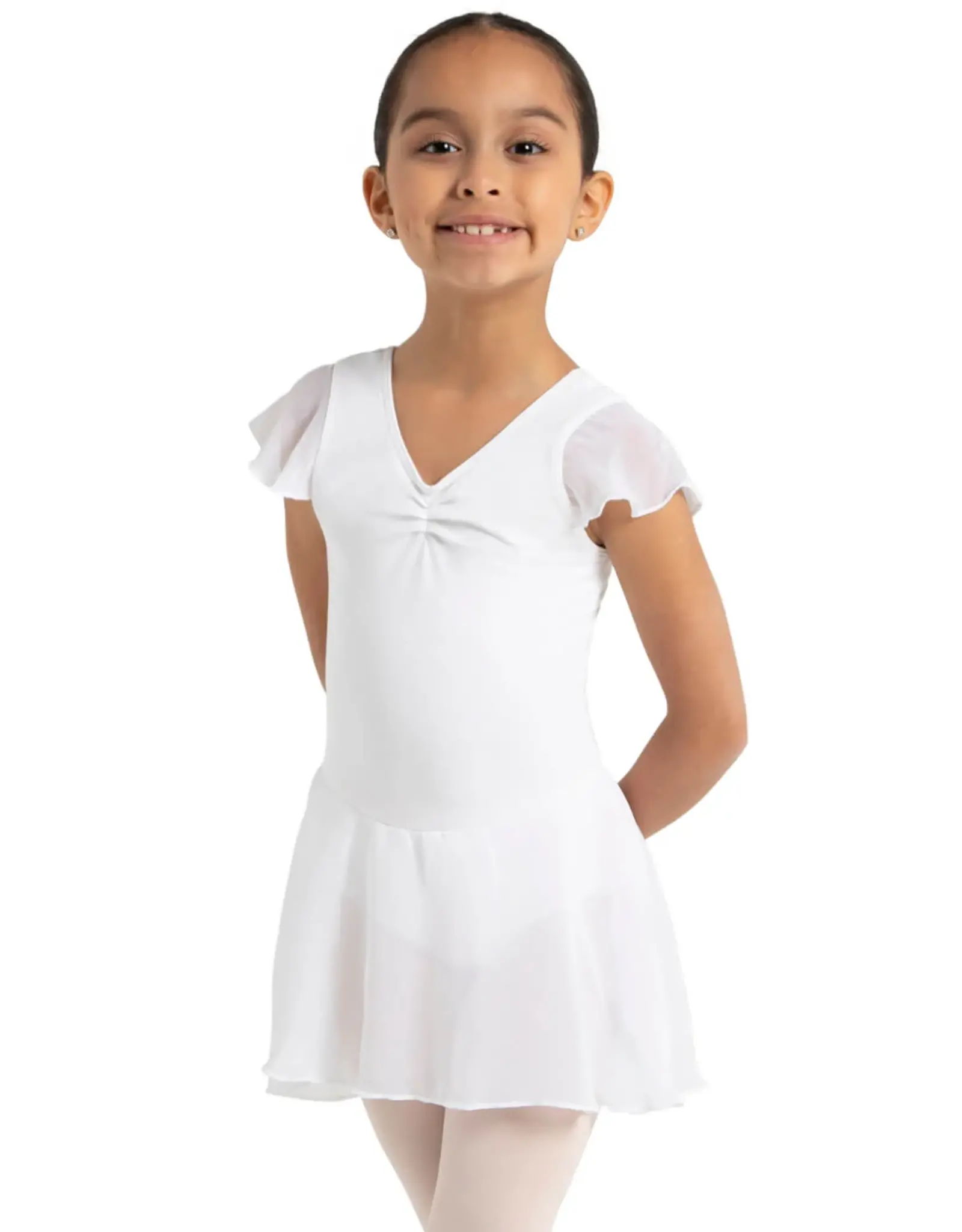 CAPEZIO FLUTTER SLEEVE  DRESS - GIRLS  (11305C)