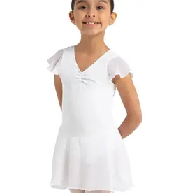 CAPEZIO FLUTTER SLEEVE  DRESS - GIRLS  (11305C)
