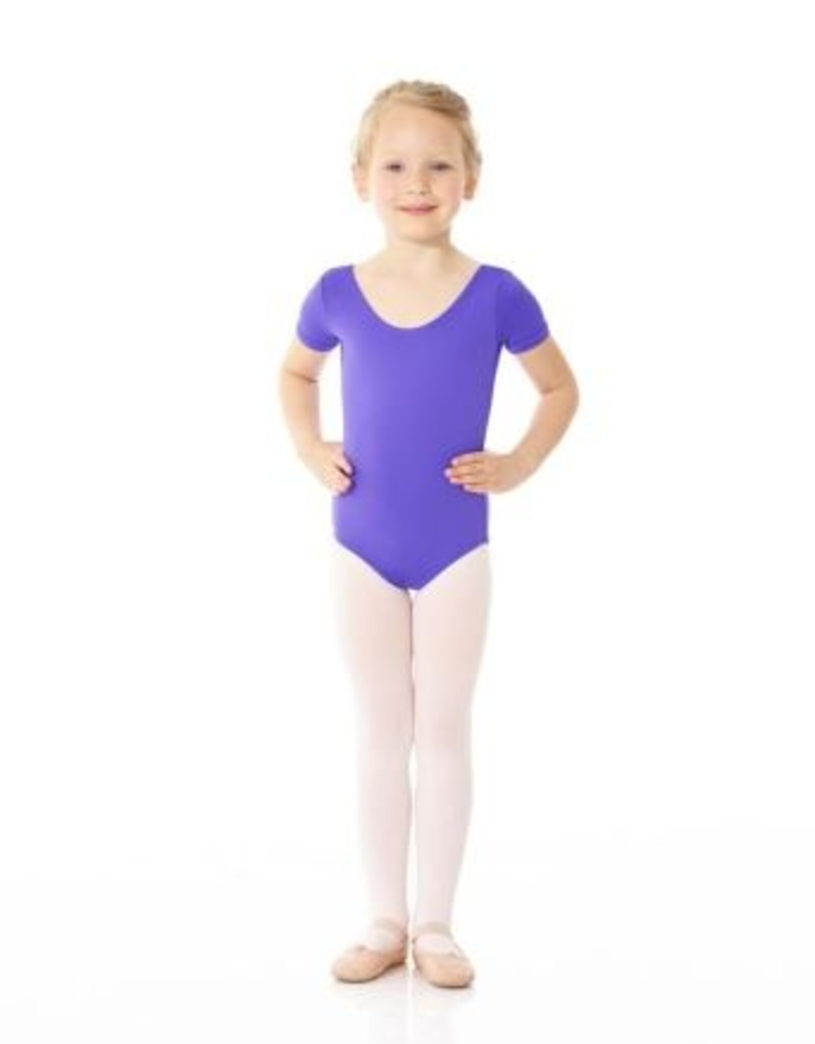 MONDOR LINED FRONT SHORT SLEEVE LEOTARD (41096)