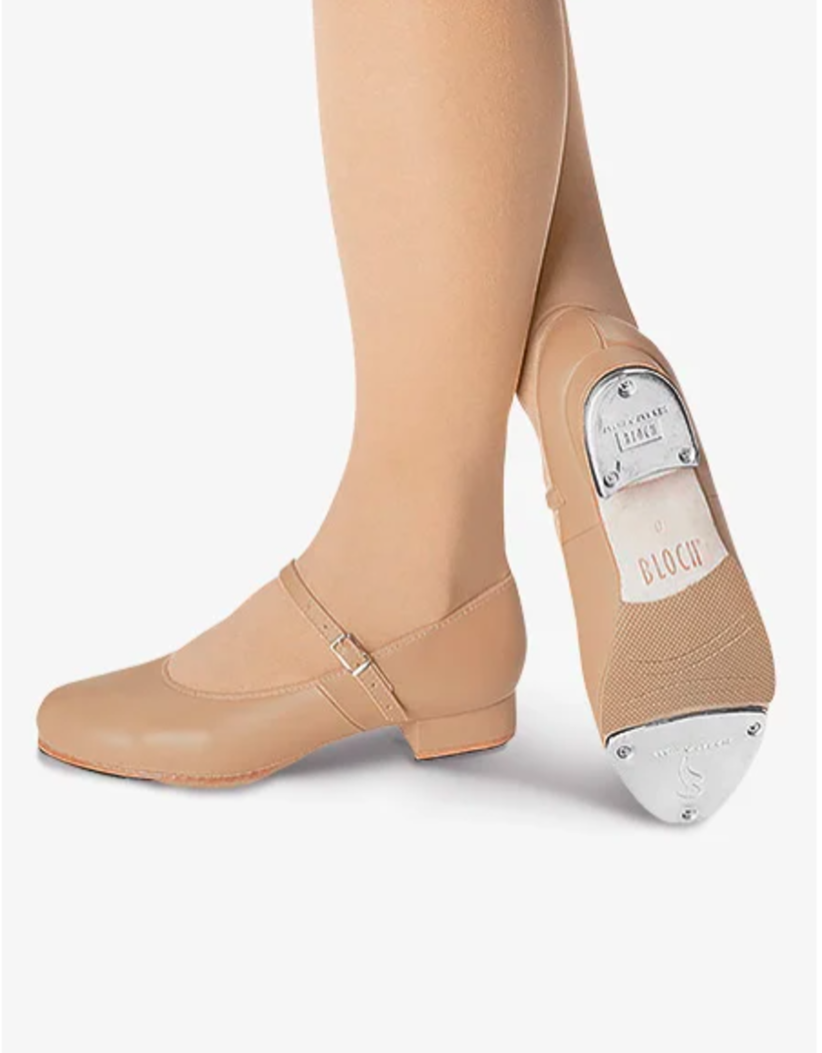 BLOCH LADIES TAP-ON LEATHER TAP SHOES (S0302L) 6.5 TAN