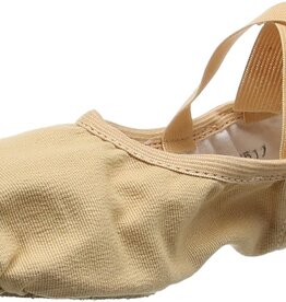SO DANCA FULLY ELASTICEZ CANVAS SPLIT SOLE BALLET SLIPPERS NUDE (SD16 NUDE)