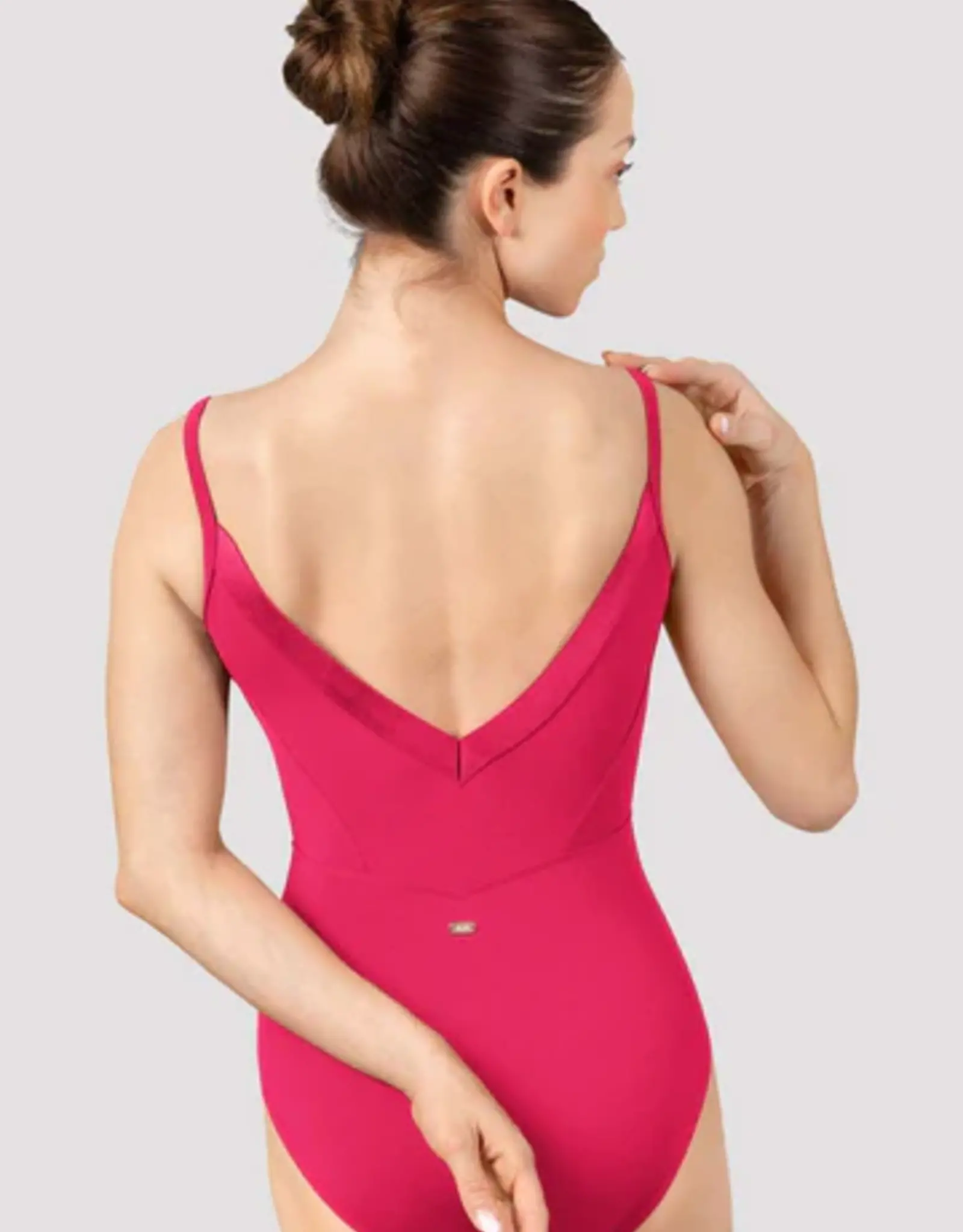 MIRELLA V NECKLINEWITH SHINY ELASTIC CAMISOLE LEOTARD (M2195LM)