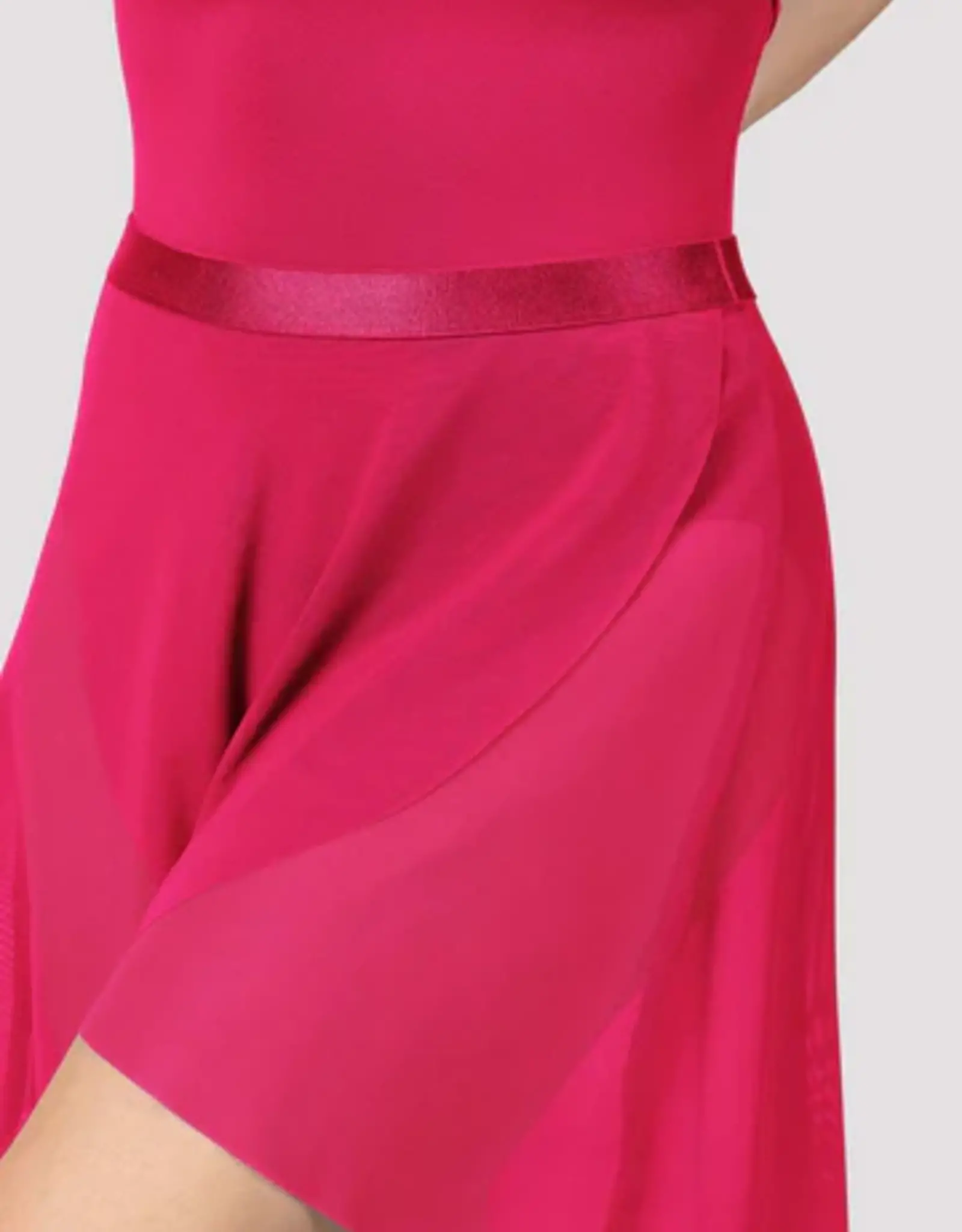 MIRELLA SHINY ELASTIC WAIST FIXED WRAP PULL ON SKIRT (MS166)