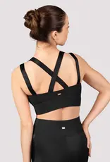 MIRELLA SHINY ELASTIC  CROSS-BACK CROP TOP (M749L)