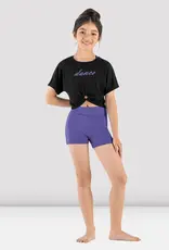 MIRELLA DANCE PRINT CROPPED T-SHIRT WITH KEYHOLE DETAIL (M753L)