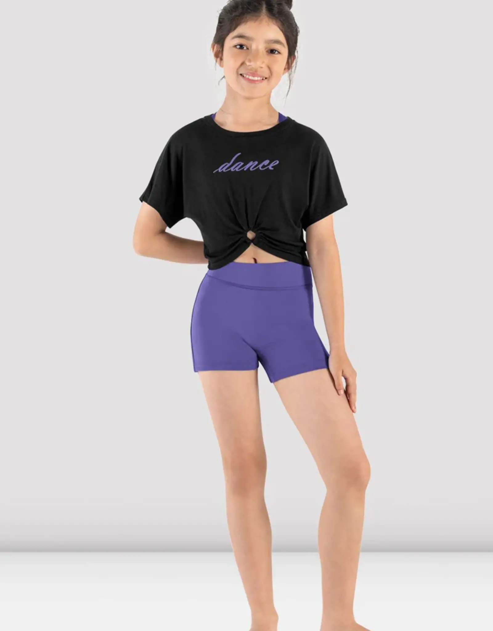 MIRELLA DANCE PRINT CROPPED T-SHIRT WITH KEYHOLE DETAIL (M753L)