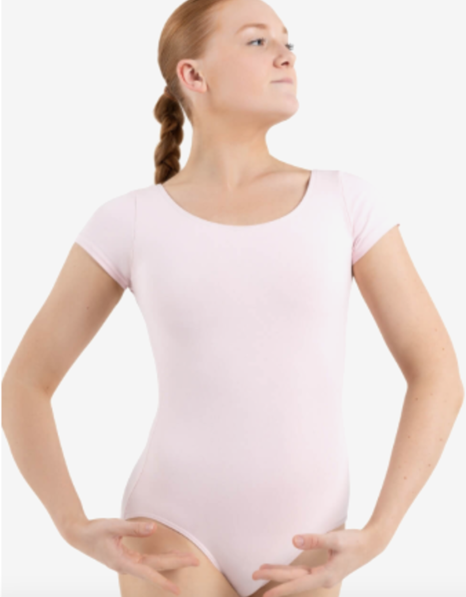 CAPEZIO CLASSIC COTTON SHORT SLEEVE LEOTARD PINK (CC400)