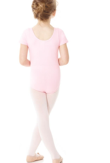 MONDOR COTTON CLASSICS SHORT SLEEVES LEOTARD TRUE PINK FOR CHILDREN (40035)