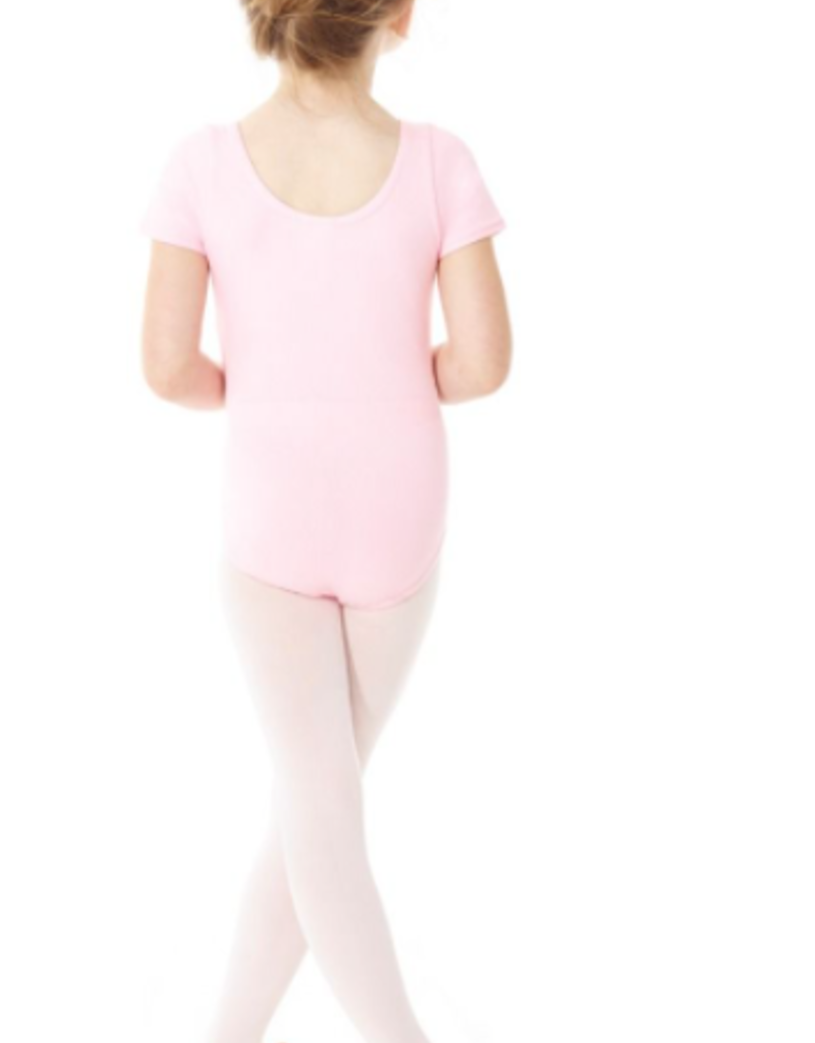 MONDOR COTTON CLASSICS SHORT SLEEVES LEOTARD TRUE PINK FOR CHILDREN (40035)