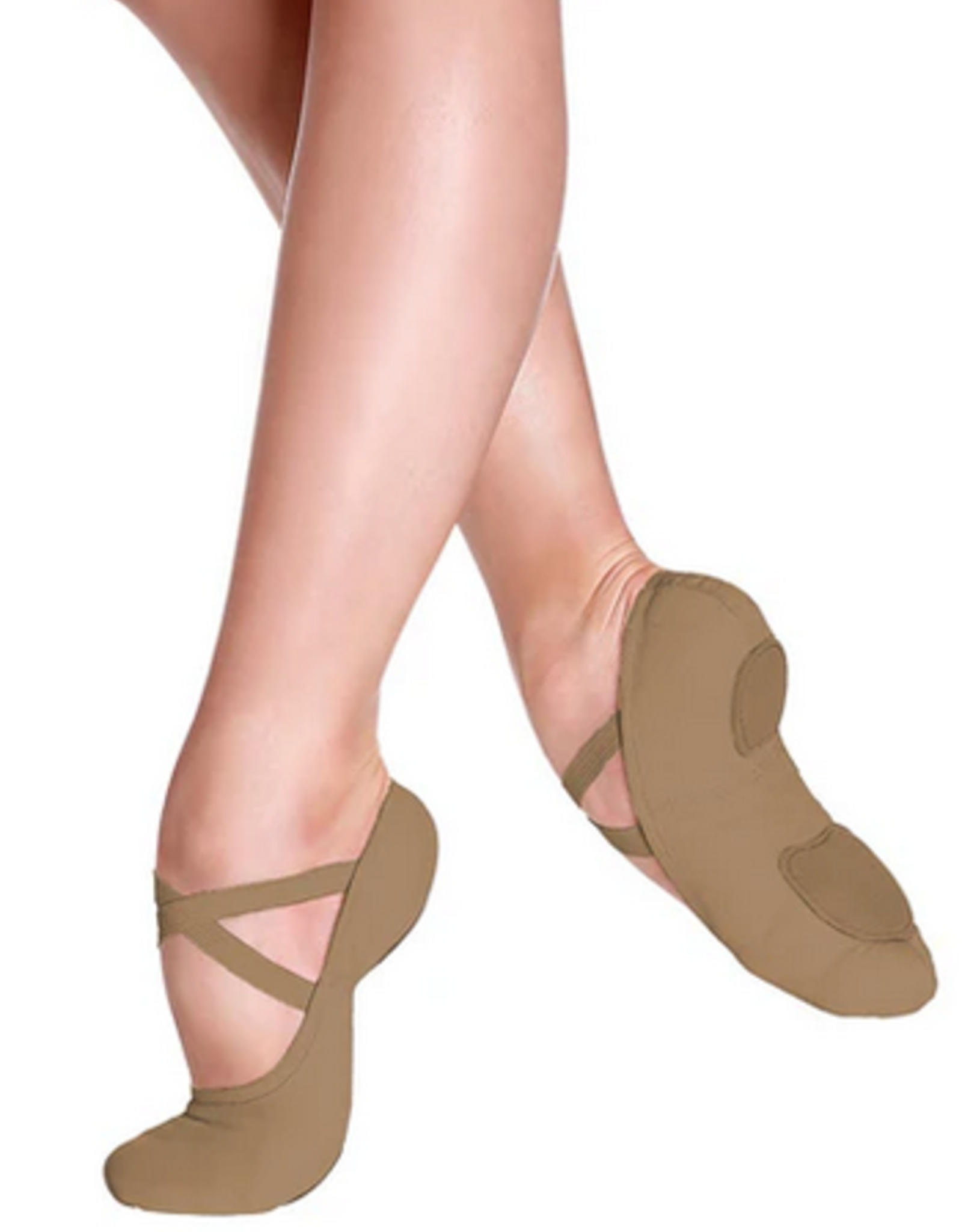 SO DANCA FULLY ELASTICEZ CANVAS SPLIT SOLE BALLET SLIPPERS SKIN COLOR (SD16 SKIN COLOR)