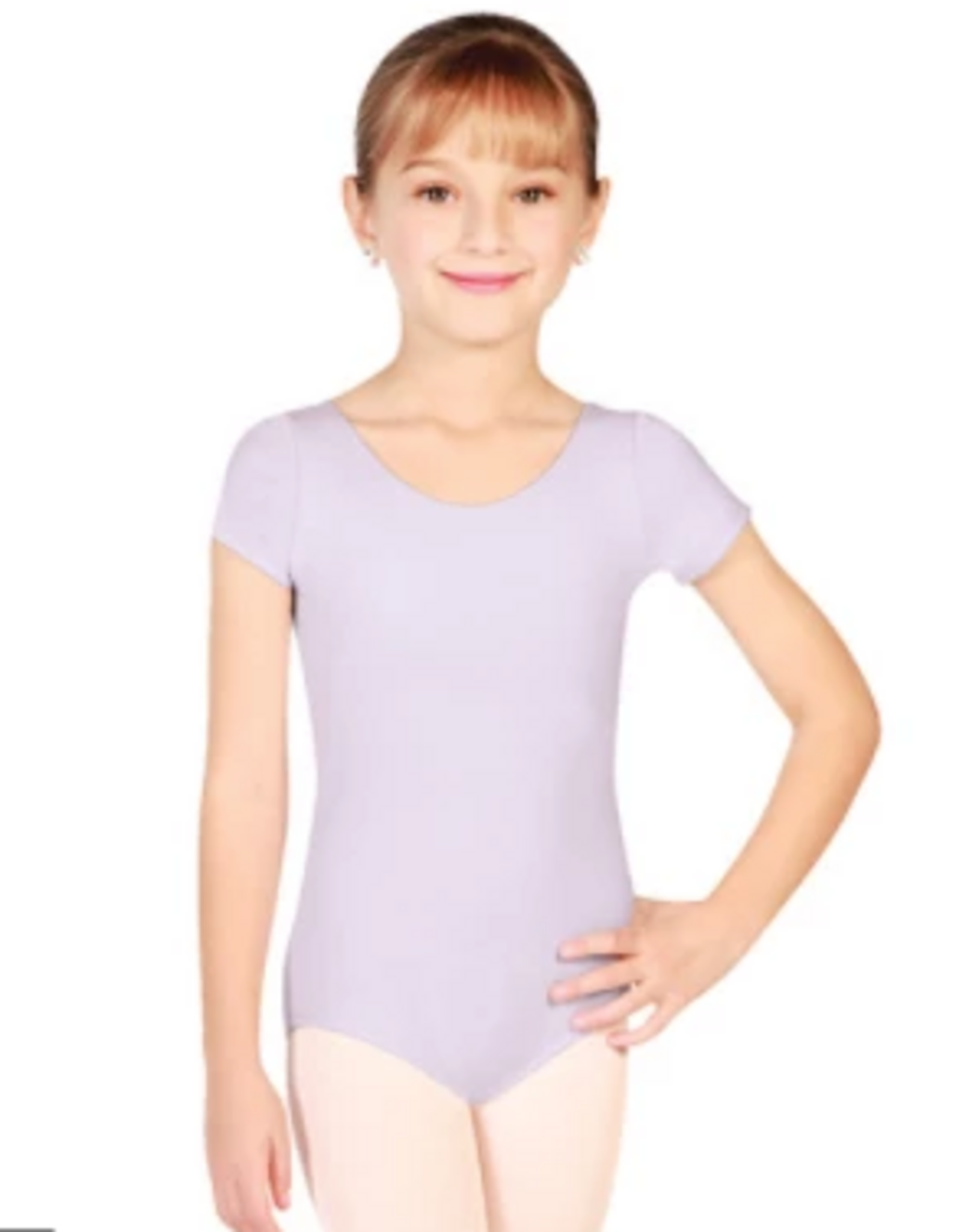 CAPEZIO CLASSIC COTTON SHORT SLEEVE CHILD LEOTARD LAVENDER (CC400C)