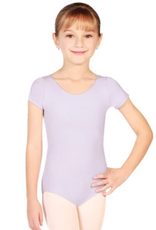 CAPEZIO MAILLOT CLASSIQUE ENFANT  MANCHES COURTES EN COTTON LAVANDE (CC400C)