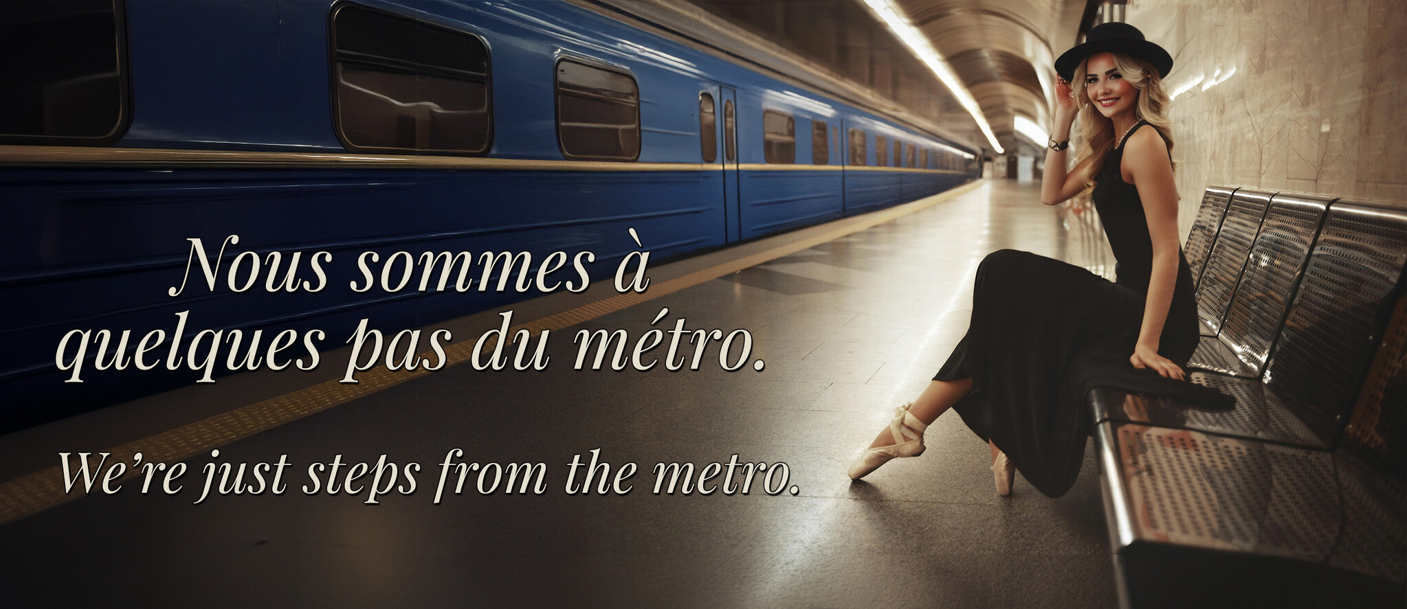 Steps away from the Metro