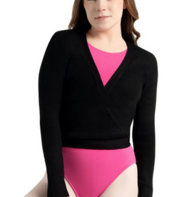 CAPEZIO WRAP SWEATER BLACK (11381W)