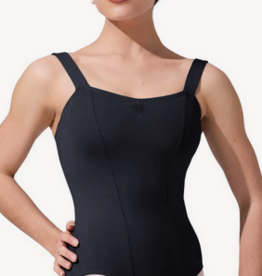 CAPEZIO STUDIO COLLECTION WIDE STRAP BLACK CAMISOLE LEOTARD (SE1012W)