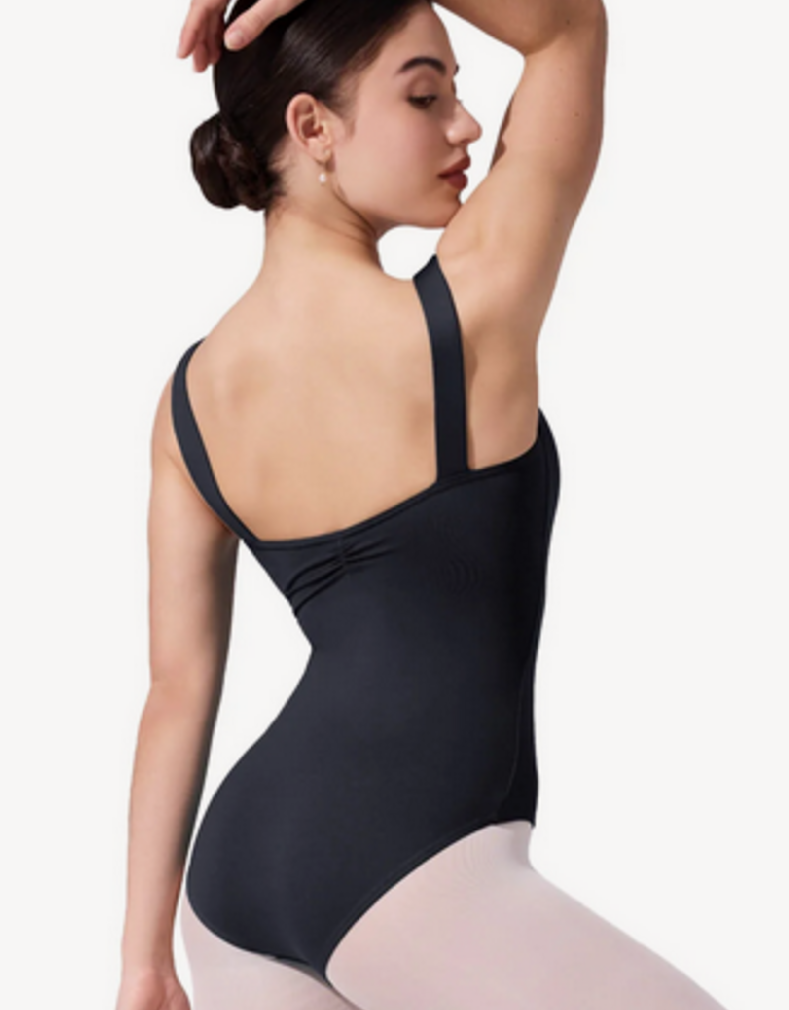 CAPEZIO STUDIO COLLECTION WIDE STRAP BLACK CAMISOLE LEOTARD (SE1012W)