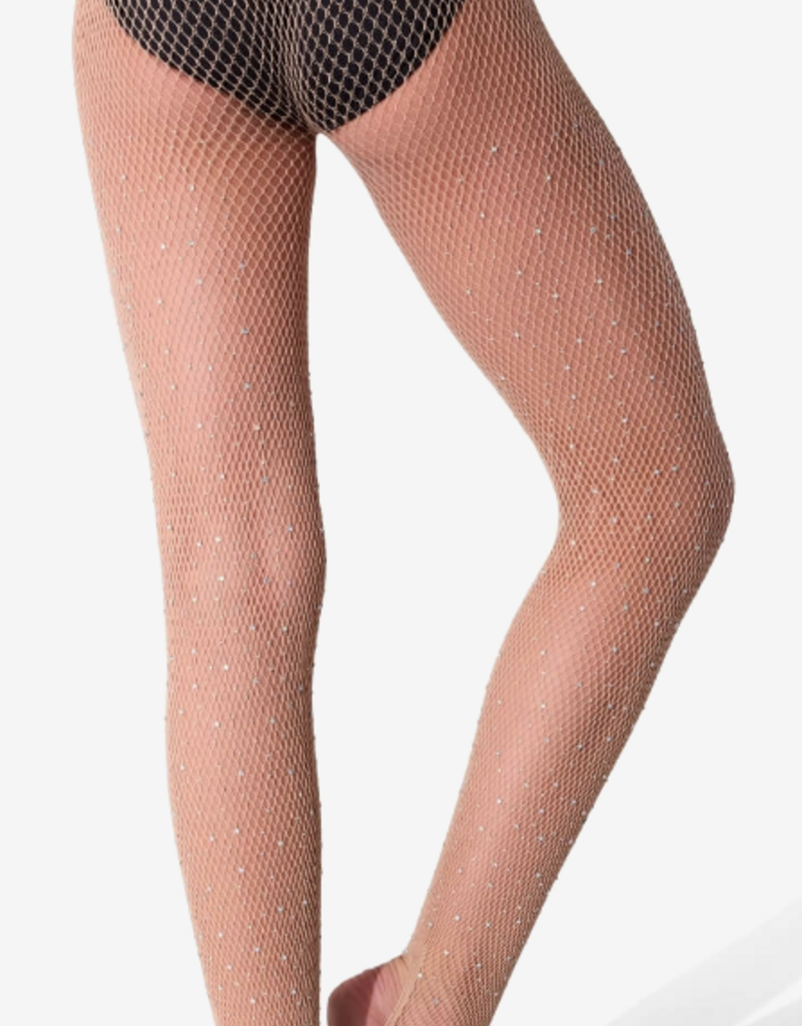 CAPEZIO RHINESTONE FISHNET STIRRUP TIGHT (B3507W)