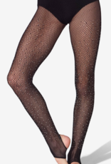 CAPEZIO RHINESTONE FISHNET STIRRUP TIGHT (B3507W)
