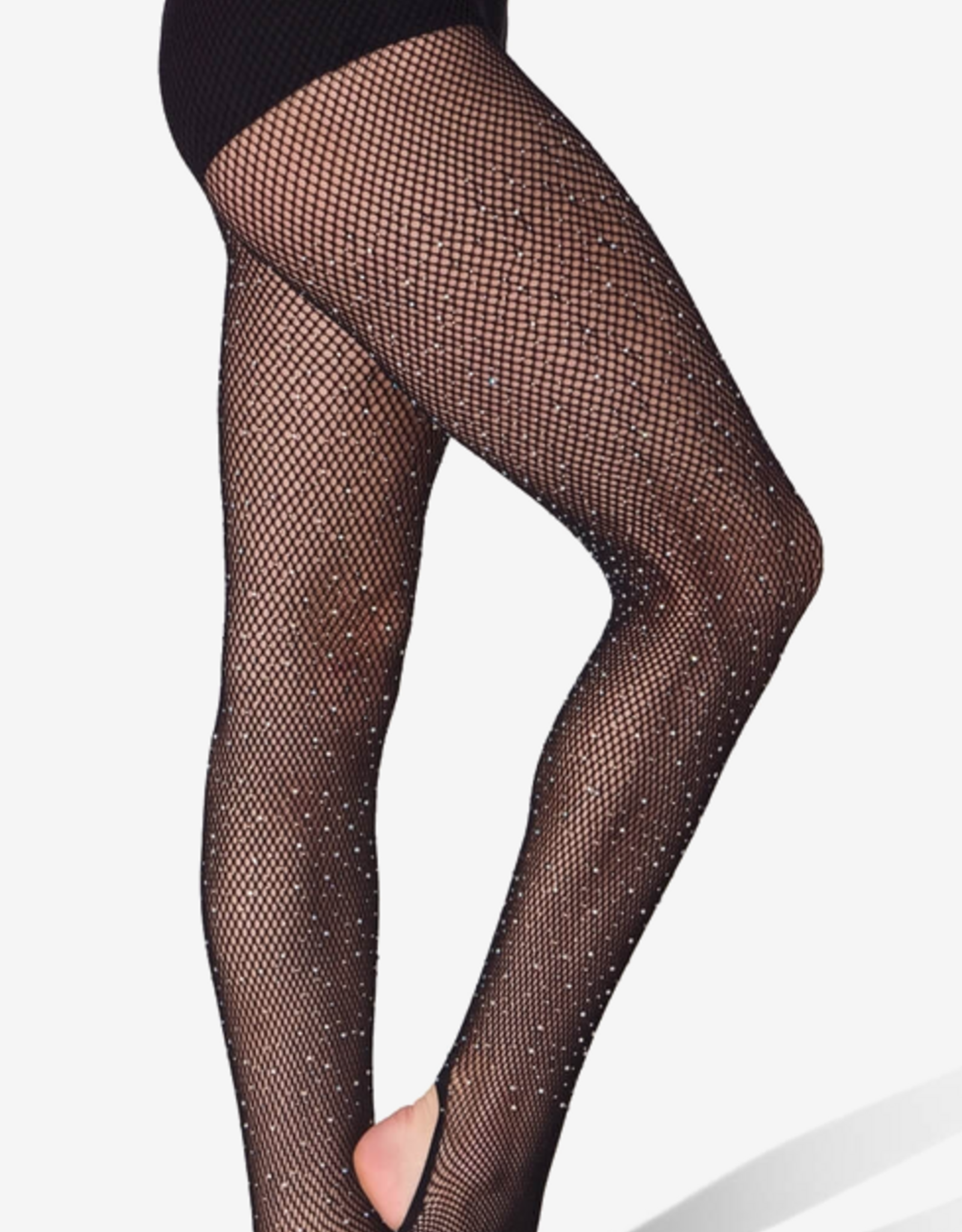 CAPEZIO RHINESTONE FISHNET STIRRUP TIGHT (B3507W)