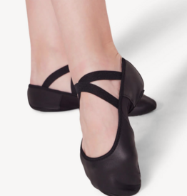 CAPEZIO HANAMI LEATHER BALLET SHOE BLACK (2038W)