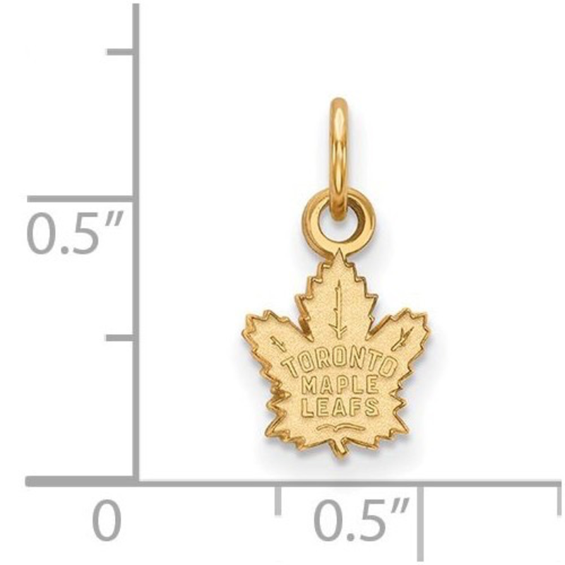 10k Yellow Gold Xsmall Toronto Maple Leafs Nhl Licensed Pendant - Toronto Maple Leafs Gold Pendant
