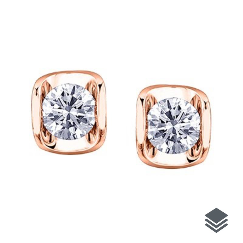 tension set diamond earrings
