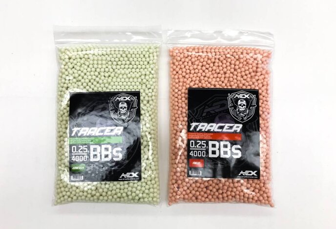 AEX 0.25g 4000ct 6mm Airsoft Tracer BBs
