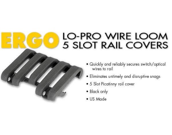 Ergo Ergo Low Profile Picatinny Rail Covers, Black