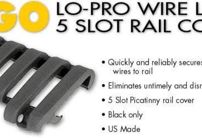 Ergo Low Profile Picatinny Rail Covers, Black