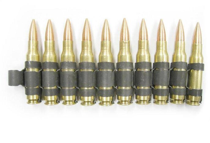 7.62mm linked dummy ammo (10rds)