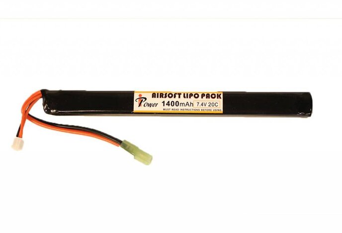 iPower 7.4v 1400mAh 20C AK Stick LiPo Battery Tamiya
