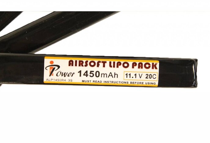 iPower 11.1v 1450mAh 20C 3X Nunchuck LiPo Battery Deans