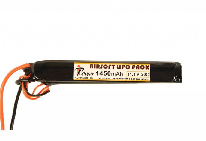 iPower 11.1v 1450mAh 20C 3X Nunchuck LiPo Battery Deans