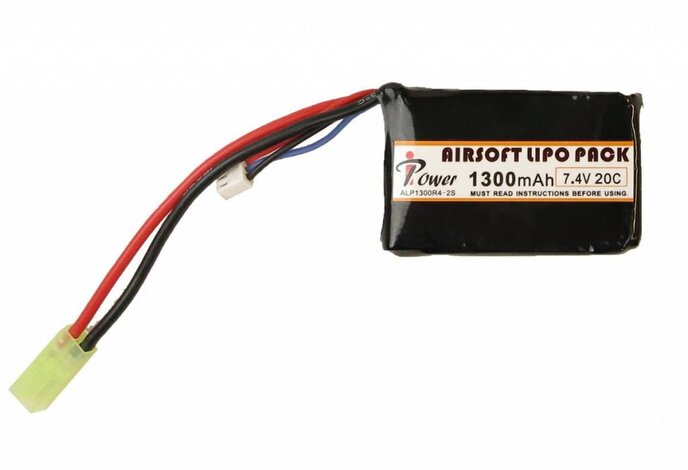 iPower 7.4v 1300mAh 20c LiPo PEQ Style Battery