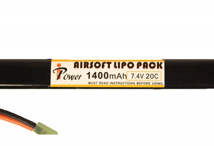 iPower 7.4v 1400mAh 20C AK Stick LiPo Battery Tamiya