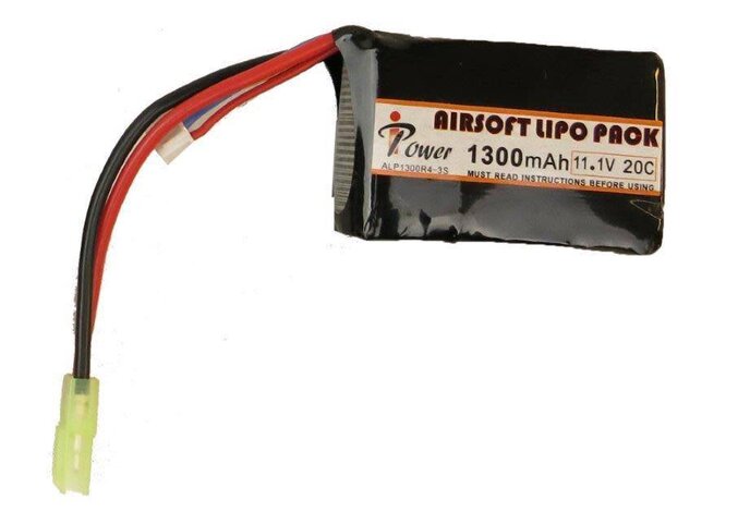 Power 11.1v 1300mAh 20c LiPo PEQ Style Battery