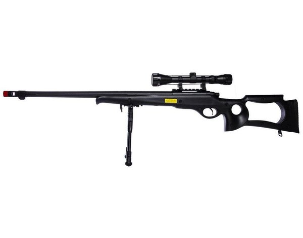 Well WELL MB10 VSR10 Bolt Action Spring Sniper Rifle with Fixed Stock and Fluted Barrel