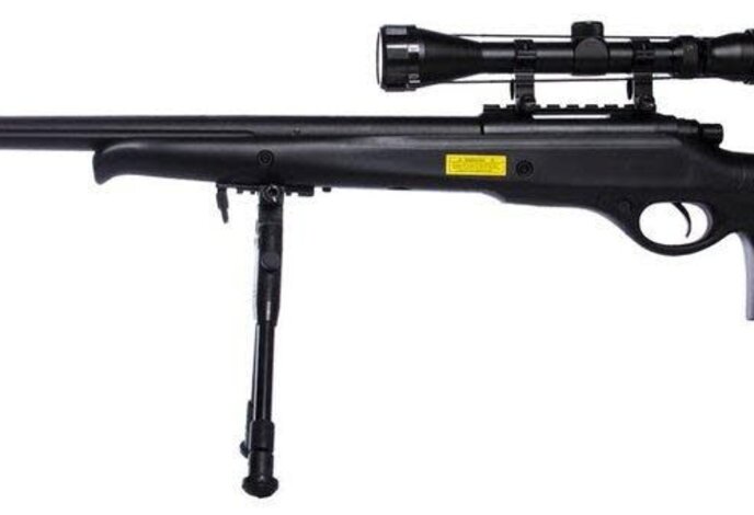 WELL MB10 VSR10 Bolt Action Spring Sniper Rifle with Fixed Stock and Fluted Barrel