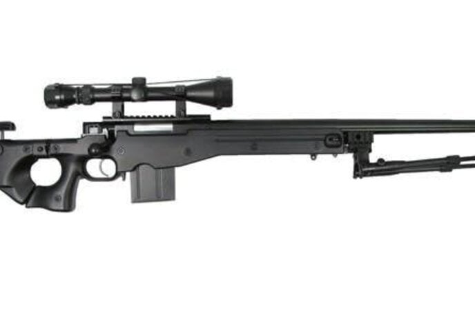WELL MB4403 L96 Bolt Action Spring Sniper Rifle with Fluted Barrel and Folding Stock