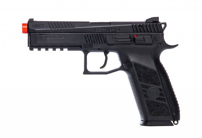 ASG CZ P-09 Full Blowback Pistol with Green Gas Magazine Black
