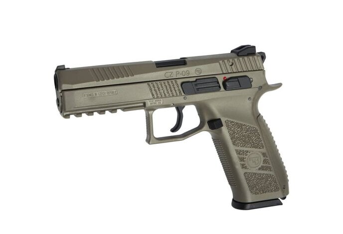ASG CZ P-09 Poly GBB Flat Dark Earth with Green Gas Magazine