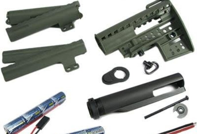 King Arms M4 Clubfoot Stock w/ 9.6V Olive Drab