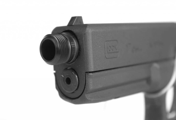 Pro-Arms CNC Aluminum 14mm CCW Threaded Barrel for Elite Force GEN4 G17 Black