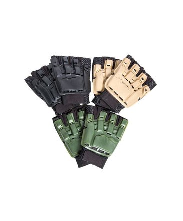 Airsoft Extreme AEX Armored Glove, Half Finger BLK XS