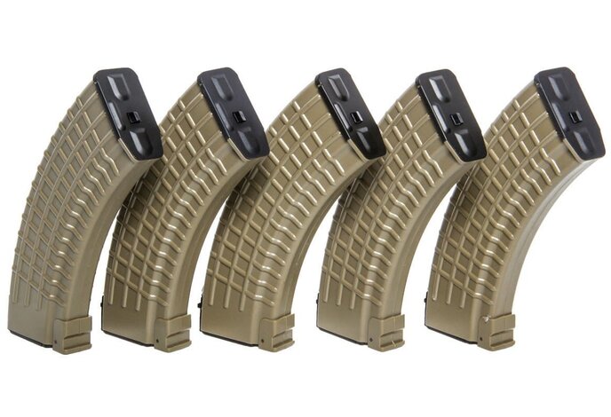 King Arms AK 140rd Waffle Midcap 5-pack
