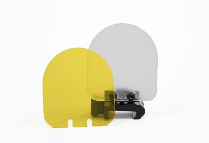 Flip Up Lens Protector for Scopes / Red Dots , Clear / High Contrast