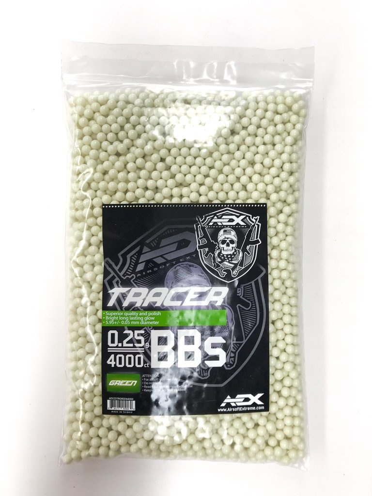 0.25g Tracer BBs 4000ct Airsoft Extreme